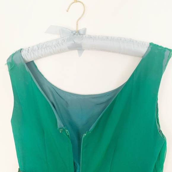 Vintage Green 60’s Formal Gown Prom Dress Elegant - Picture 6 of 13